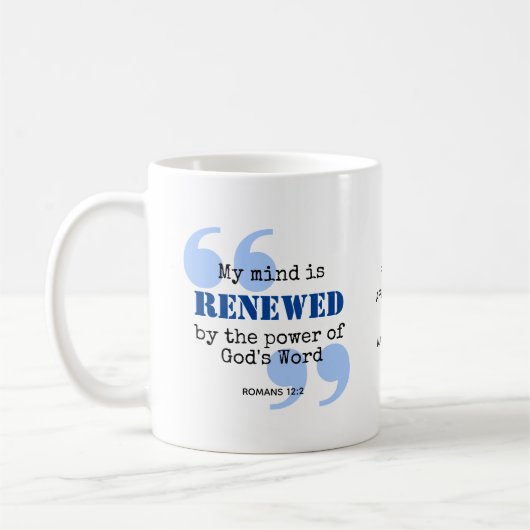 Mug RENOUVELÉ L'ESPRIT Déclaration chrétienne (Gauche)