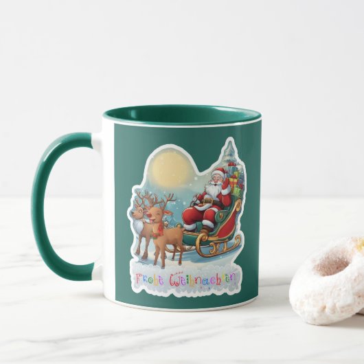 Mug Rentierschlitten mit Rudi - (Avec donut)