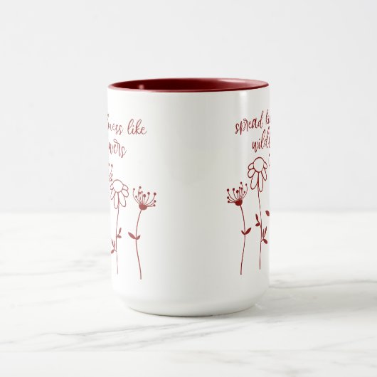 Mug Répandre la gentillesse comme des Fleurs sauvages (Centre)