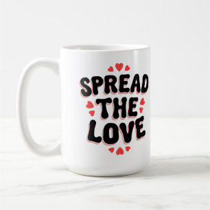 Mug "Répandre l'amour Retro Coeur Design