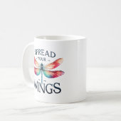 Mug Répandre vos ailes - libellule artistique (Devant gauche)