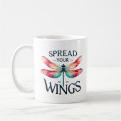 Mug Répandre vos ailes - libellule artistique (Gauche)