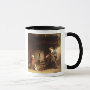 Mug Réparant les filets (huile sur le panneau)