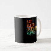 Mug Répare Mécanicien d'avion Manger Dormir Répéter Aq (Devant droit)