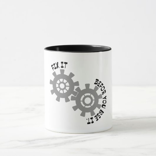 Mug Réparez-le avant de le perdre (Centre)
