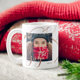 Mug Répartir la joie de Noël Photo minimaliste