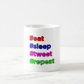 Mug #repeat de #tweet de #sleep de #eat (Centre)