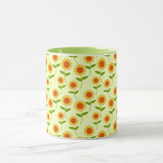 Mug Repeat Sunflower Pattern (Centre)