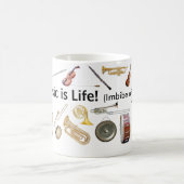 Mug Repérage. 11 onces. La "musique est la vie ! (Centre)