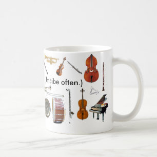 Mug Repérage. 11 onces. La "musique est la vie !
