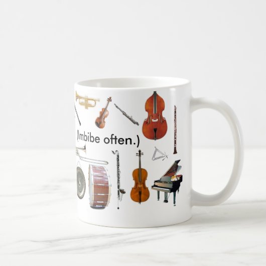 Mug Repérage. 11 onces. La "musique est la vie ! (Droite)