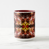 Mug Répété du triangle rouge générant des formes étran (Centre)