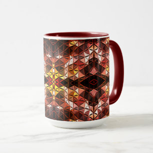 Mug Répété du triangle rouge générant des formes étran