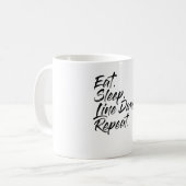 Mug Répéter la danse de la ligne de sommeil (Devant gauche)