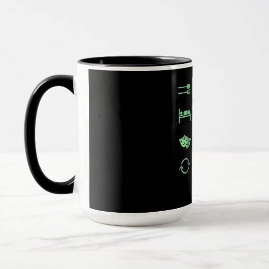 Mug Répéter la loi sur le sommeil - Acteurs T intérima (Gauche)
