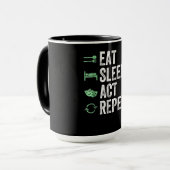 Mug Répéter la loi sur le sommeil - Acteurs T intérima (Devant gauche)