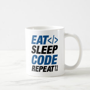 Mug Répéter le code du sommeil