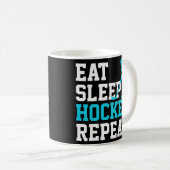 Mug Répéter le hockey du sommeil (Devant droit)