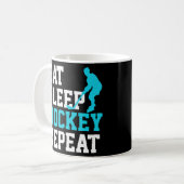 Mug Répéter le hockey du sommeil (Devant gauche)