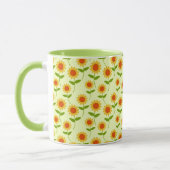 Mug Répéter le motif de tournesol (Gauche)