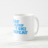 Mug Répéter le ski du sommeil (Devant droit)