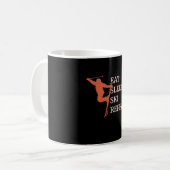 Mug Répéter le ski du sommeil (Devant gauche)