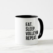 Mug Répéter le volley-ball du sommeil (Devant droit)