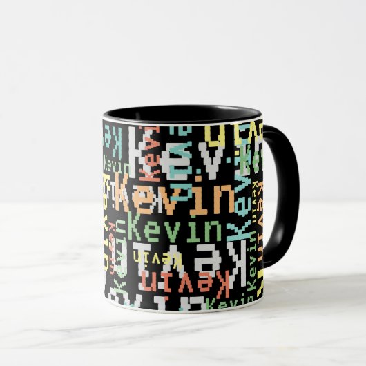 Mug Répéter les noms de couleurs de pixels partout en  (Devant droit)