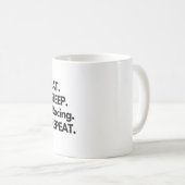 Mug Répéter l'iRacing du sommeil de l'alimentation (Devant droit)