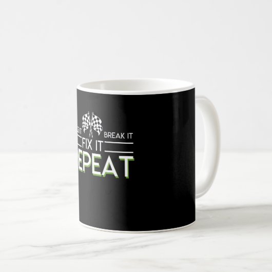 Mug Répétition de difficulté de coupure de course (Devant droit)