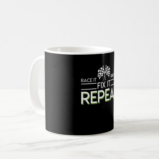 Mug Répétition de difficulté de coupure de course (Devant gauche)