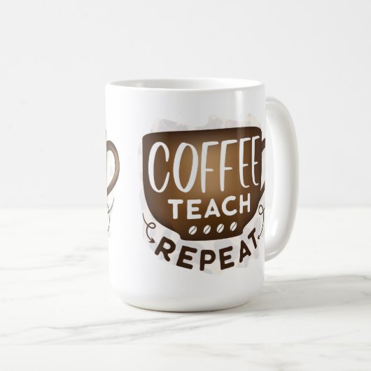 Mug Répétition de l'enseignement du café (Devant droit)