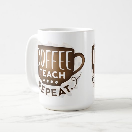 Mug Répétition de l'enseignement du café (Devant gauche)