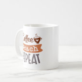 Mug Répétition de l'enseignement du café (Devant gauche)