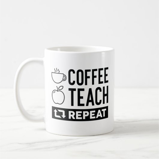 Mug Répétition de l'enseignement du café (Gauche)