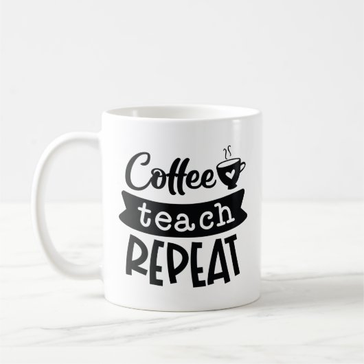 Mug Répétition de l'enseignement du café (Gauche)