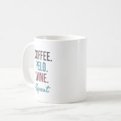 Mug Répétition du vin de pelo de café (Devant gauche)