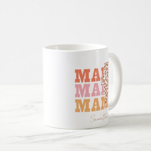 Mug Répétition Rustique "Mama" (Devant droit)