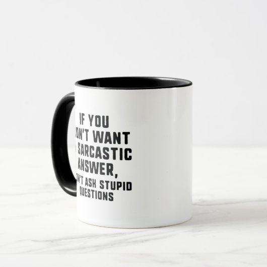 Mug Réponse sarcastique (Devant gauche)