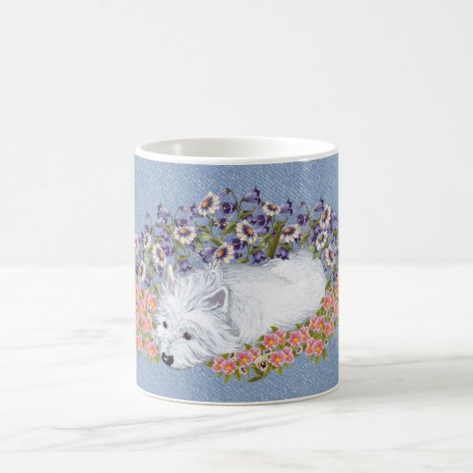 Mug Repos floral Westie (Centre)