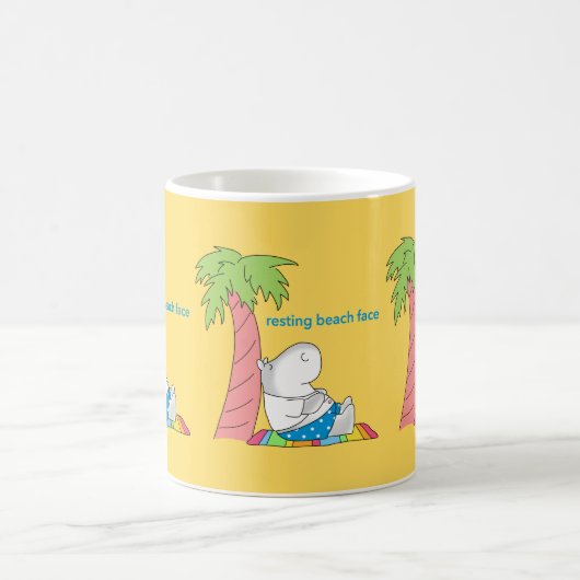 Mug REPOS PLAGE FACE Bouton ventre Hippo Boynton (Centre)