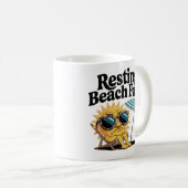 Mug Repos Plage Face Grumpy Sun Vacances (Devant droit)