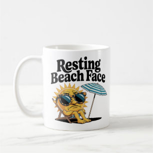 Mug Repos Plage Face Grumpy Sun Vacances