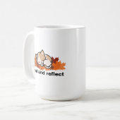Mug repos & réflexion automne chat (Devant gauche)