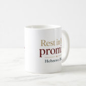 Mug Repose dans Sa Promesse Citation de l'Écriture Ins (Devant droit)