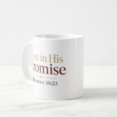 Mug Repose dans Sa Promesse Citation de l'Écriture Ins (Devant gauche)