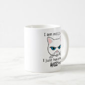 Mug Repose Sa Face Blanc Chat - Avantages PACR (Devant droit)