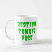 Mug Repose Visage Zombie - Drôle Halloween 2022 (Gauche)
