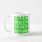 Mug Représentant du service à la clientèle fou en vert (Gauche)