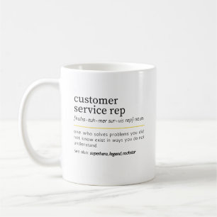 Mug Représentant du service client nom